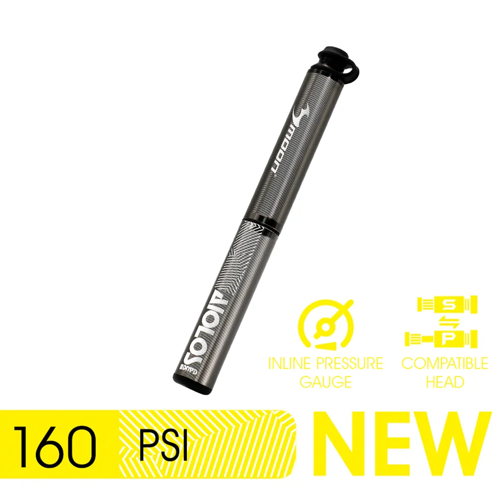 AIOLOS GAUGE PRO – HP 160PSI HIGH PRESSURE HAND PUMP W/GAUGE