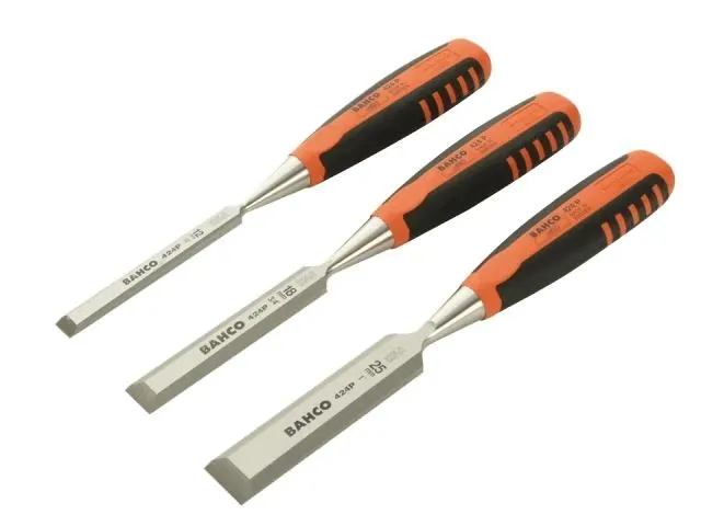Bahco 3 Piece 424-P Wood Chisel Set 12, 18 & 25MM