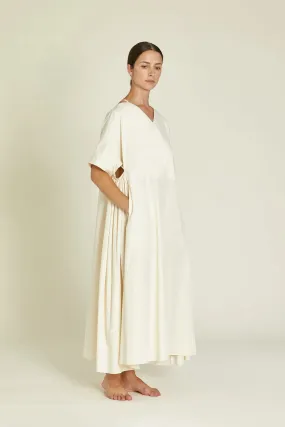 Black Crane   Star Neck Dress Cream