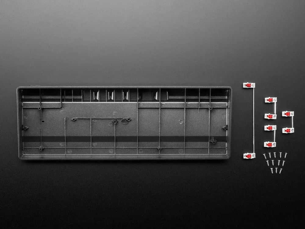 Black Metallic-Look Plastic GH60 / 60% Keyboard Shell