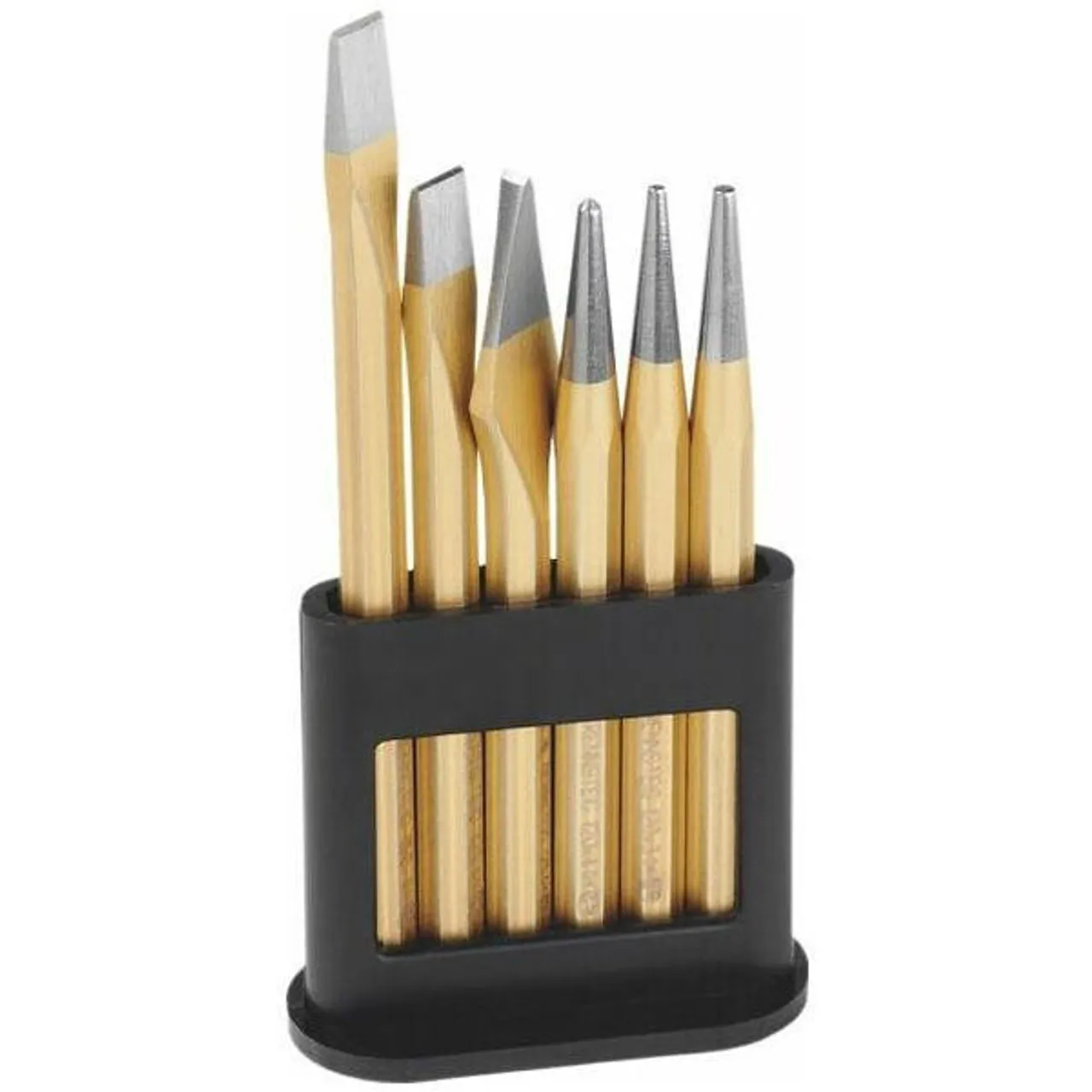 Chisel and Taper Pin Punch Set with Plastic Holder