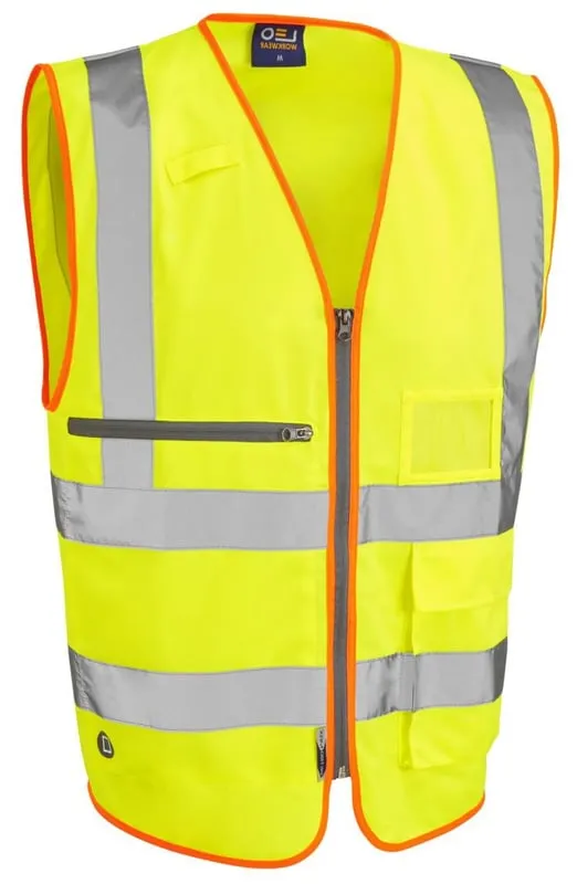Foreland - Hi-Vis Yellow Superior Waistcoat With Tablet Pocket - LE-W24-Y