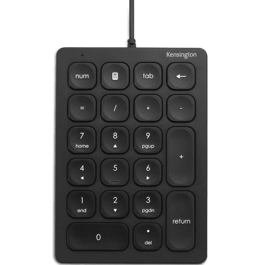 Kensington Numpad Number Keypad Wired Keyboard Numeric Black