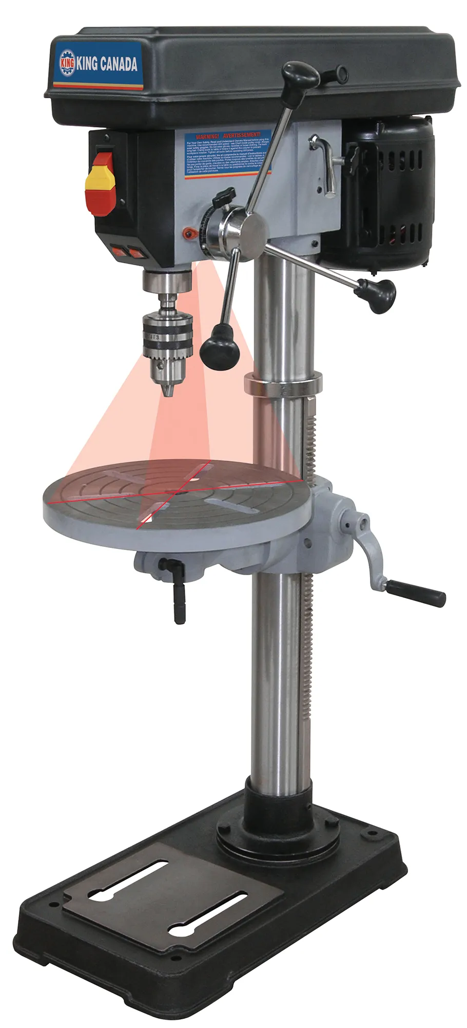 KING CANADA KC-116N 13″ Bench model drill press – 16 speed w/ laser guide system
