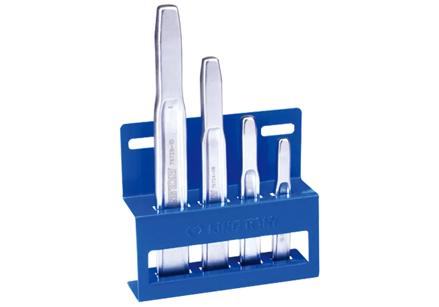King Tony Flat Chisel Set 4pc Stand