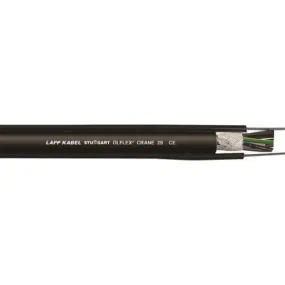Lapp ÖLFLEX CRANE 25 Control Cable, 8 Cores, 1.5 mm², YY, Unscreened, 10m, Black PVC Sheath, 15 AWG