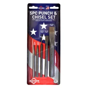 Mayhew Tools Punch and Chisel Set 5pc