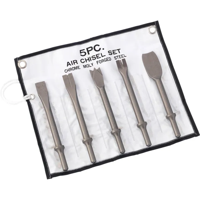 RS PRO 5 Piece Chrome Molybdenum Steel Parker Taper Chisel Set