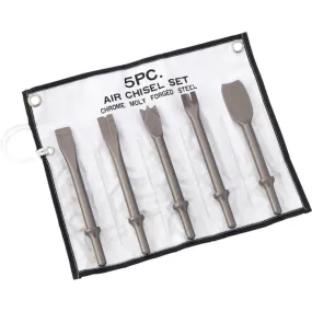RS PRO 5 Piece Chrome Molybdenum Steel Parker Taper Chisel Set