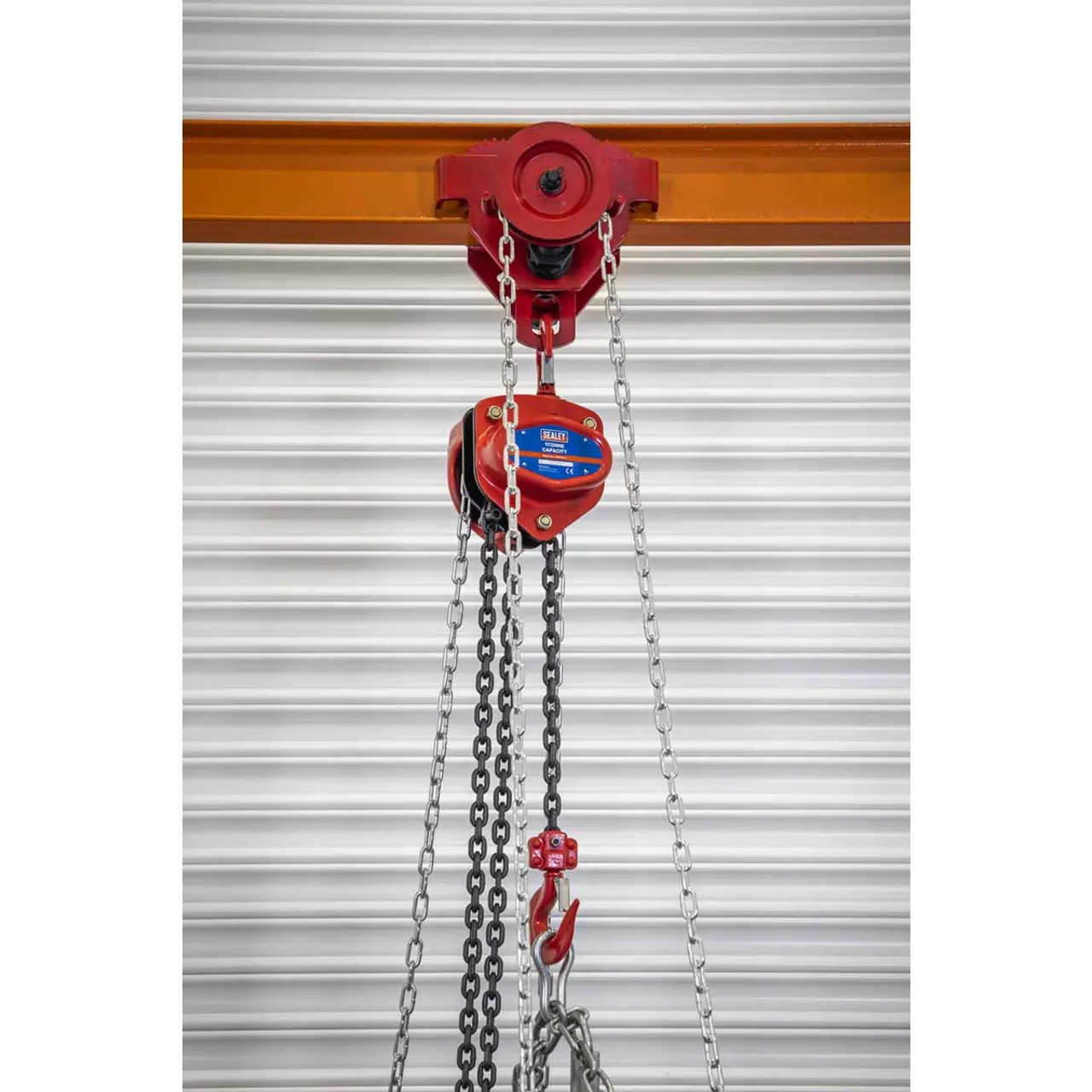 Sealey SG1000KITG Portable Adjustable Gantry Crane with Geared Trolley Combo 1 Tonne