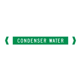 Standard Pipe Marker, Self Adhesive, Condenser Water, Up to 40mm O.D. - Pack of 10