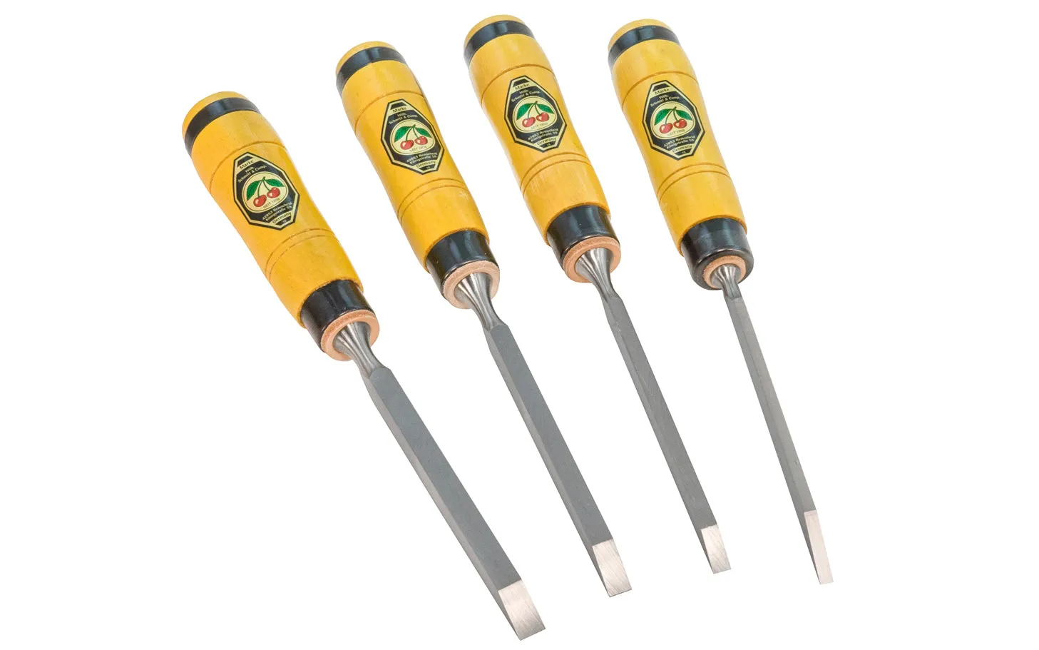 Two Cherries 4-Piece Heavy Pattern Mortise Chisel Set