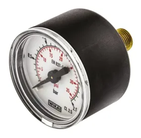 WIKA Analogue Pressure Gauge 2.5bar Back Entry 40mm Outside Diameter